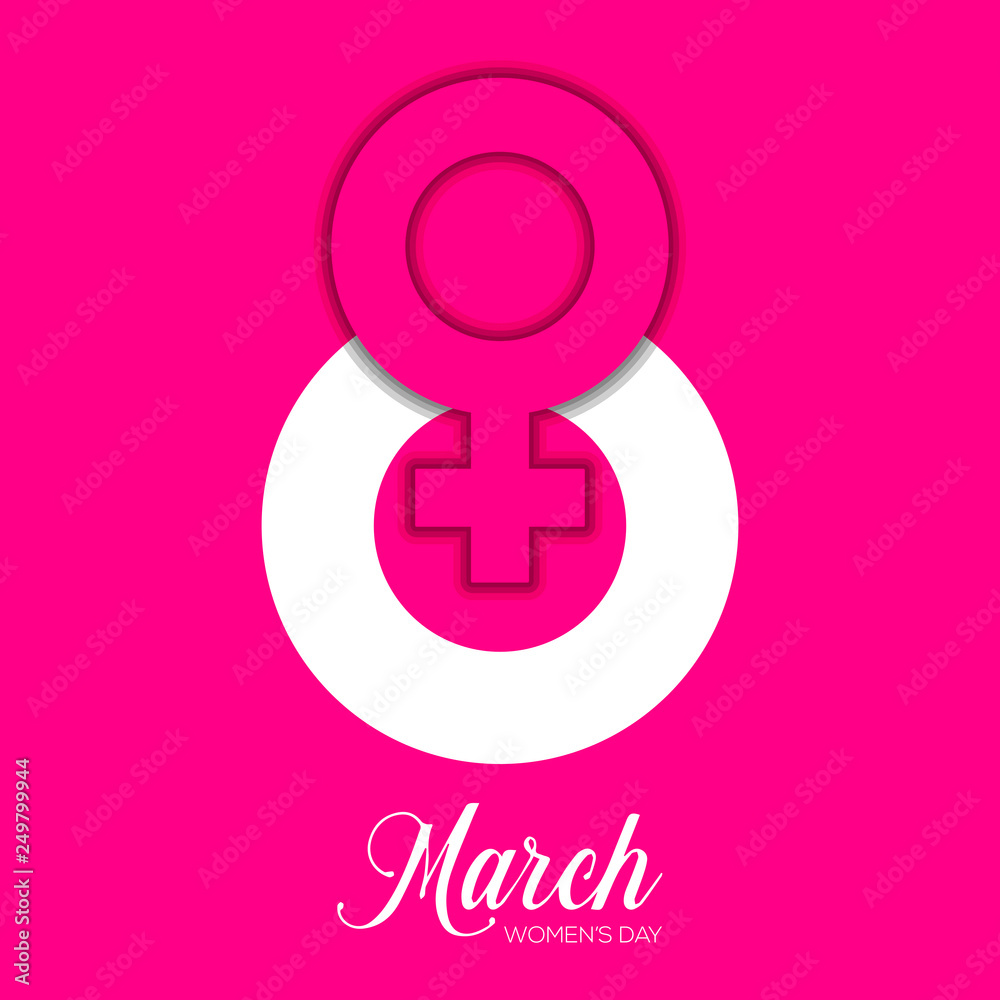 Happy women day with a female symbol image. Vector illustration design Happy women day with a female symbol image. Vector illustration design