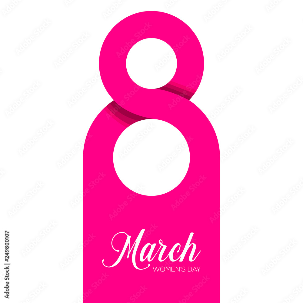 Happy women day with an 8 number image. Vector illustration design Happy women day with an 8 number image. Vector illustration design