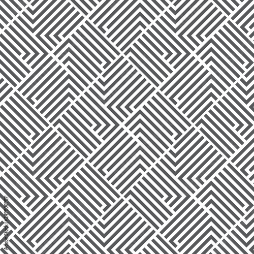 pattern with black white striped lines.  Geometric tile in op art style. Vector illusive background, texture. Futuristic element, technologic design. pattern clean for fabric, wallpaper, printing.