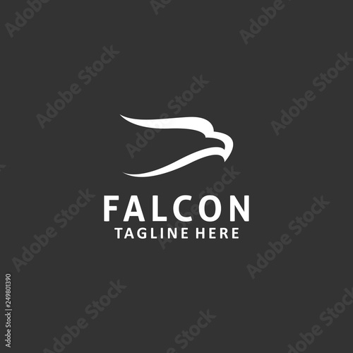 Simple falcon logo design
