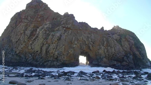 Keyhole Rock Big Sur Sunset