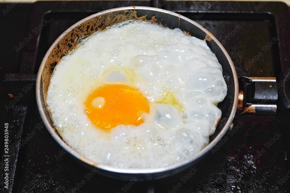 fried egg in a pan fried egg in a pan