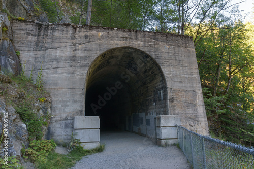 HOPE, CANADA - July 14, 2018: Othello Tunnels in the Coquihalla Canyon in British Columbia. photo