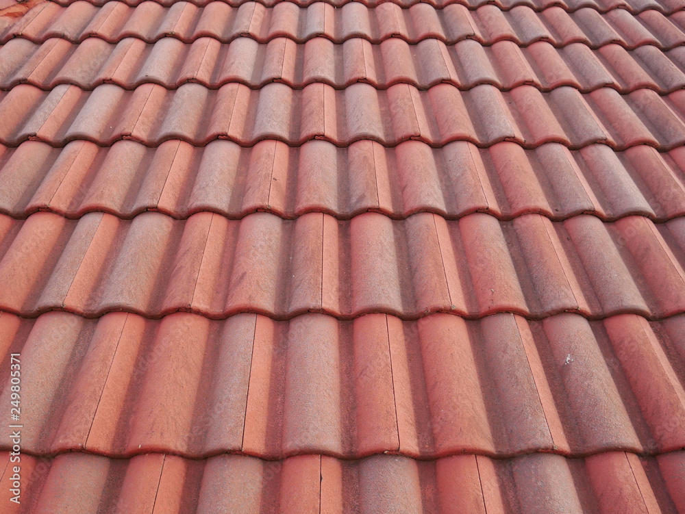 old tile roof with red tiles old tile roof with red tiles
