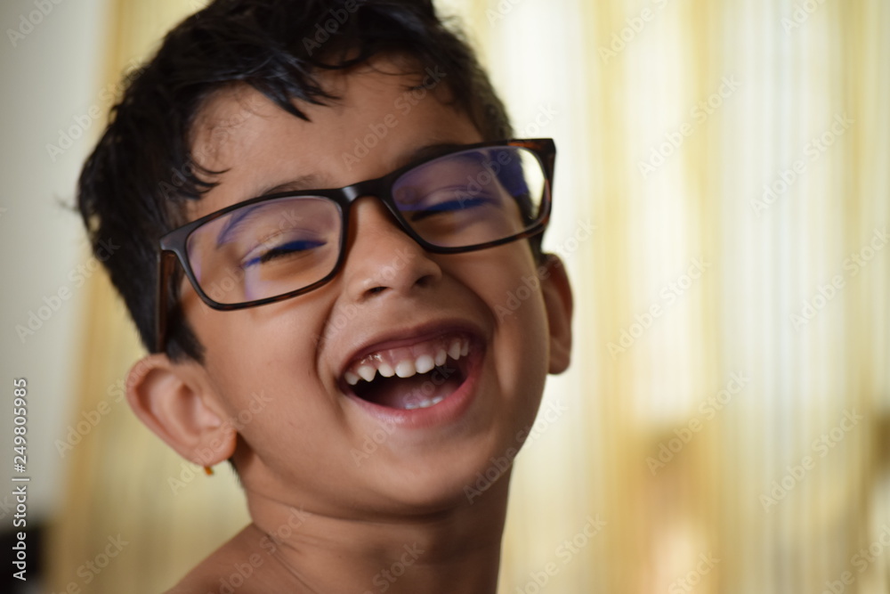 portrait of a boy in glasses portrait of a boy in glasses