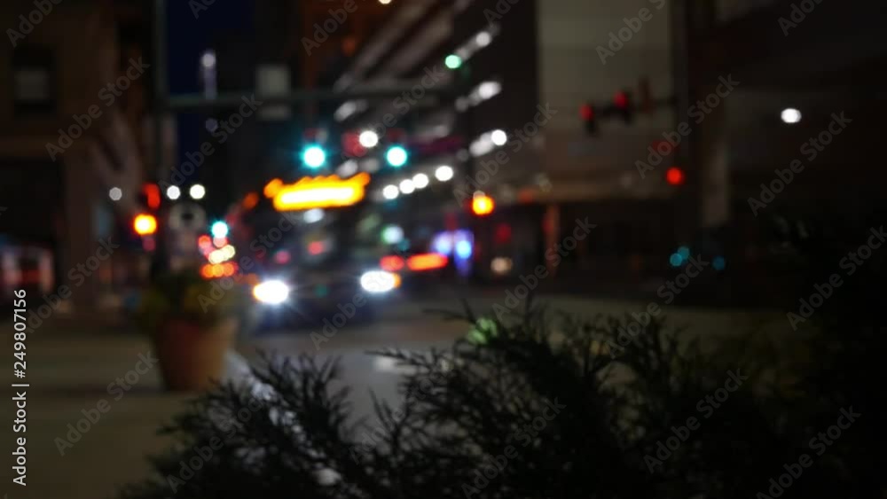 Pittsburgh PA - Circa February 17 2019 -Timelapse of night busses in Pittsburgh Pittsburgh PA - Circa February 17 2019 -Timelapse of night busses in Pittsburgh