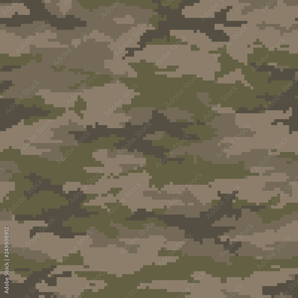Digital camouflage pattern, seamless camo texture. Abstract