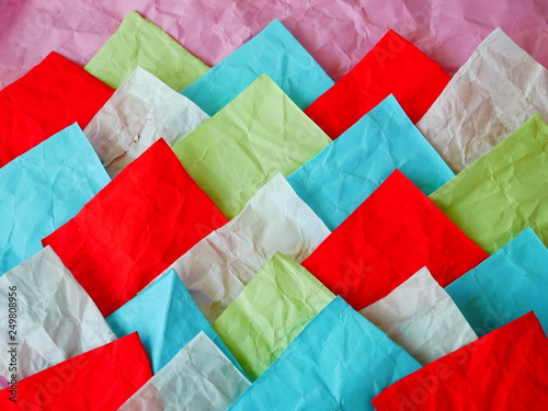 recycle paper background,pile of fabrics