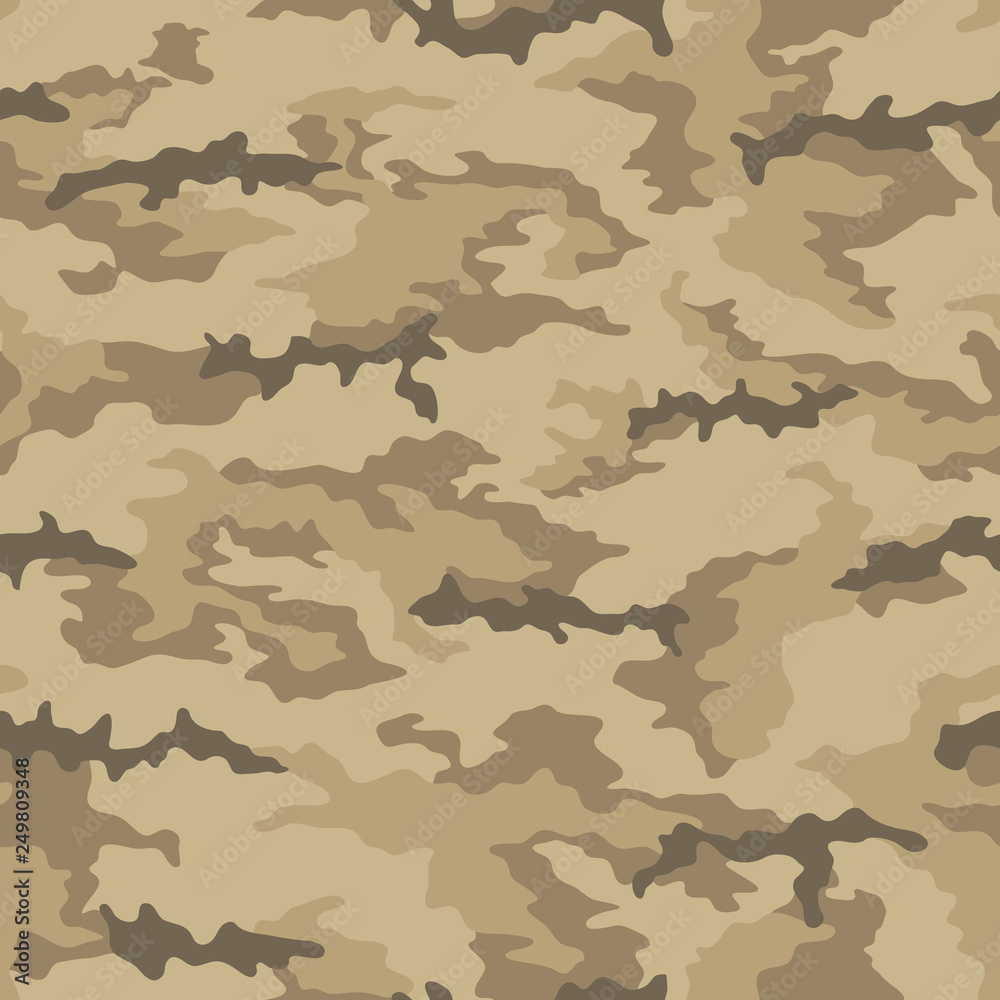 Vetor do Stock: Seamless camouflage pattern. Khaki texture, vector  illustration. Camo print background. Abstract military style backdrop |  Adobe Stock