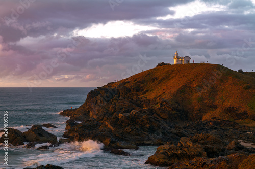 First light on the lighthouse