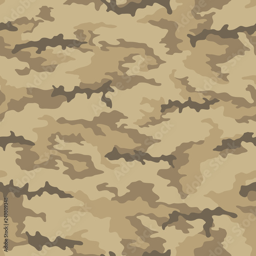 Seamless camouflage pattern. Khaki texture, vector illustration. Camo print background. Abstract military style backdrop