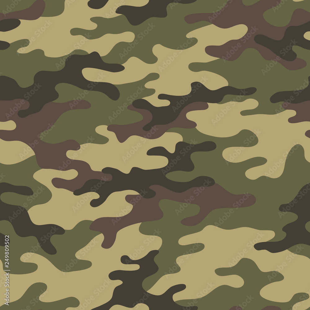 Camouflage Vector Seamless Stock Illustration - Download Image Now
