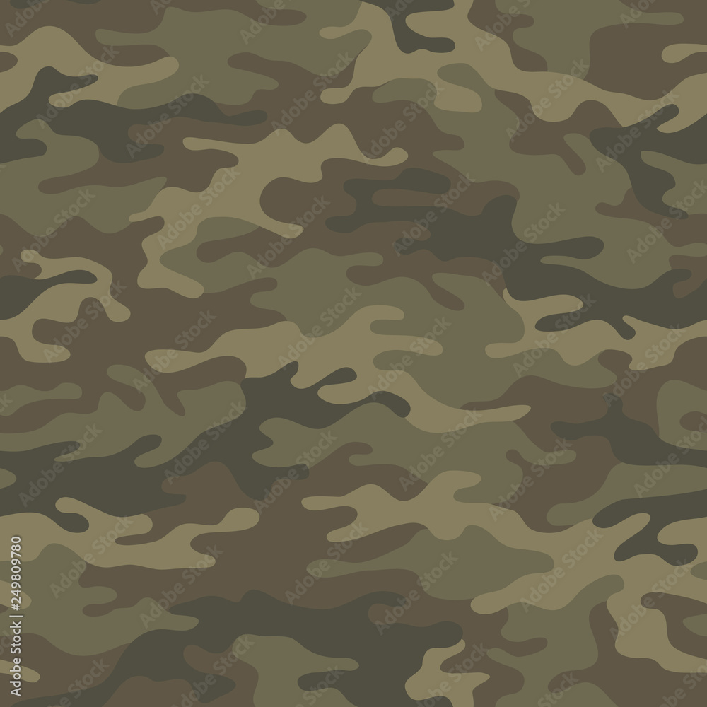 Seamless camouflage pattern. Khaki texture, vector illustration. Camo print background. Abstract military style backdrop Seamless camouflage pattern. Khaki texture, vector illustration. Camo print background. Abstract military style backdrop