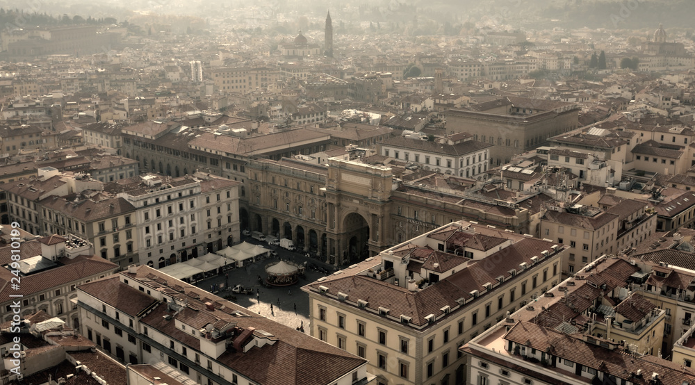 Florence, Italy: panoramic view from the top of Duomo church Florence, Italy: panoramic view from the top of Duomo church