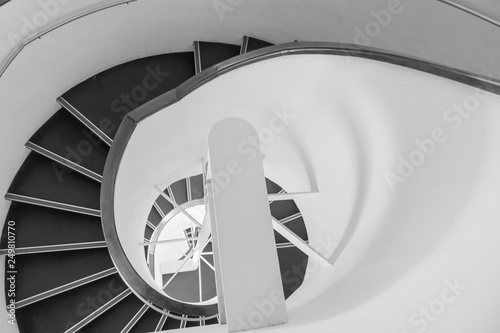 Indoor circle stepping stair, interior architechture design photo