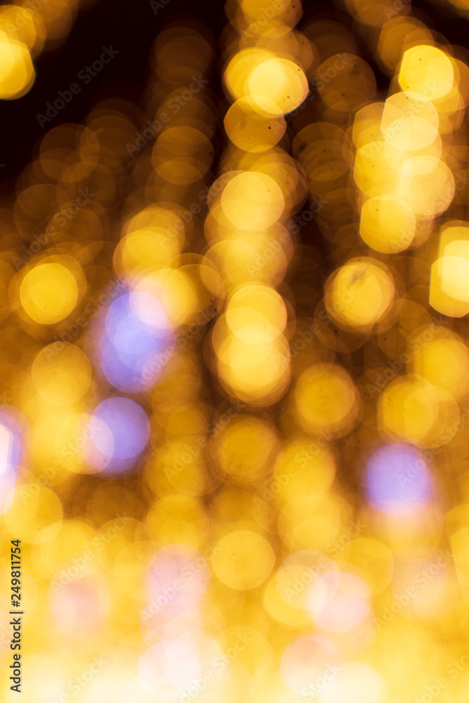Fototapeta premium Golden bokeh lights as abstract background