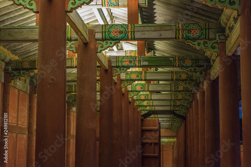 Korean traditional palace at night