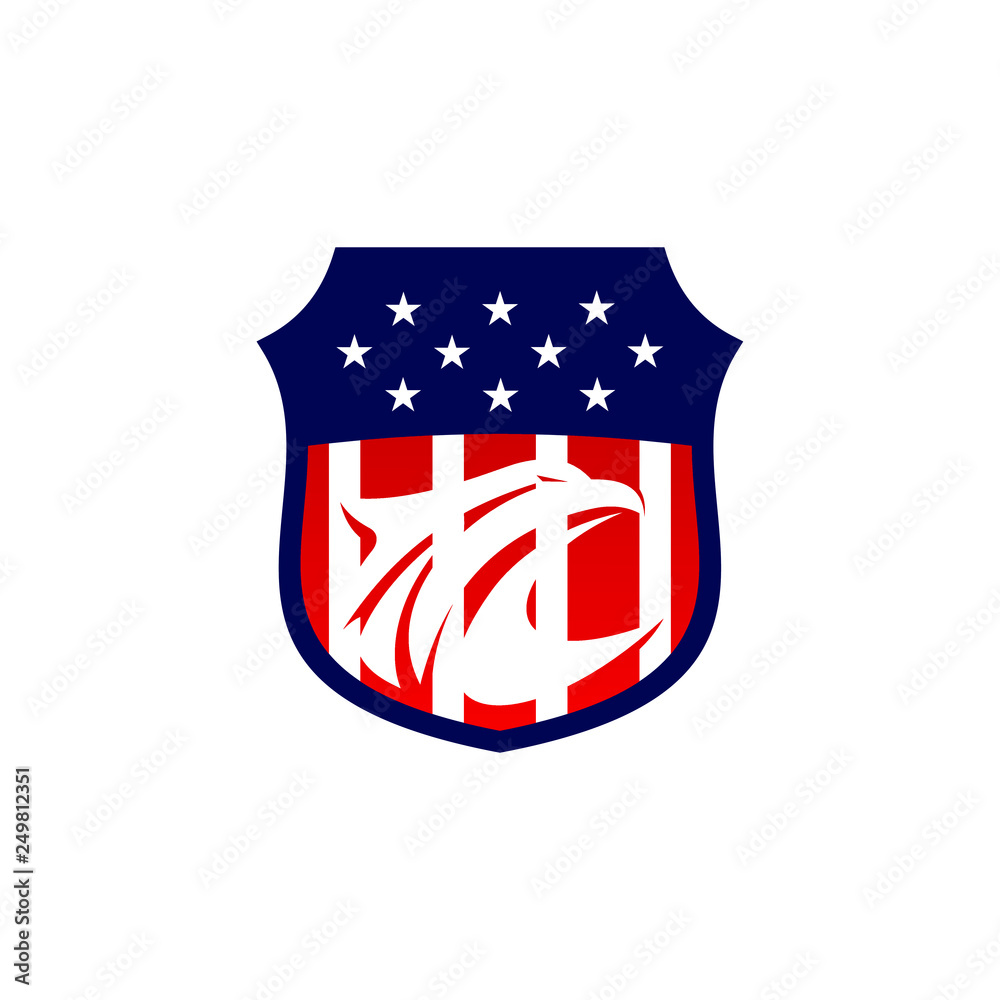 A eagle logo design template. Awesome a eagle with us flag & emblem logo. A eagle with us flag & emblem lineart logotype. A eagle logo design template. Awesome a eagle with us flag & emblem logo. A eagle with us flag & emblem lineart logotype.