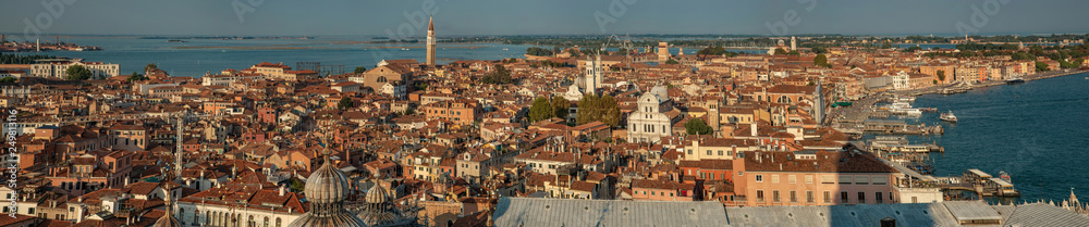 Italy beauty, panoramatic Venice from the tower of San Marco square, Venezia