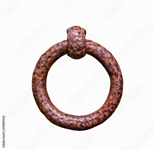 Old metallic rusty ring