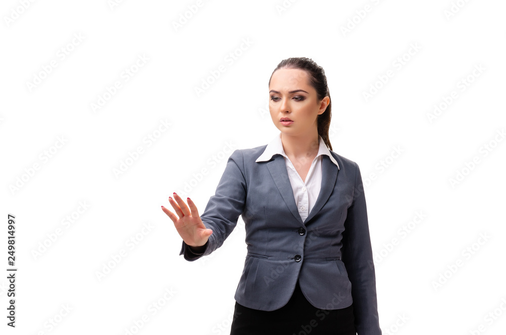 Young businesswoman isolated on white background Young businesswoman isolated on white background
