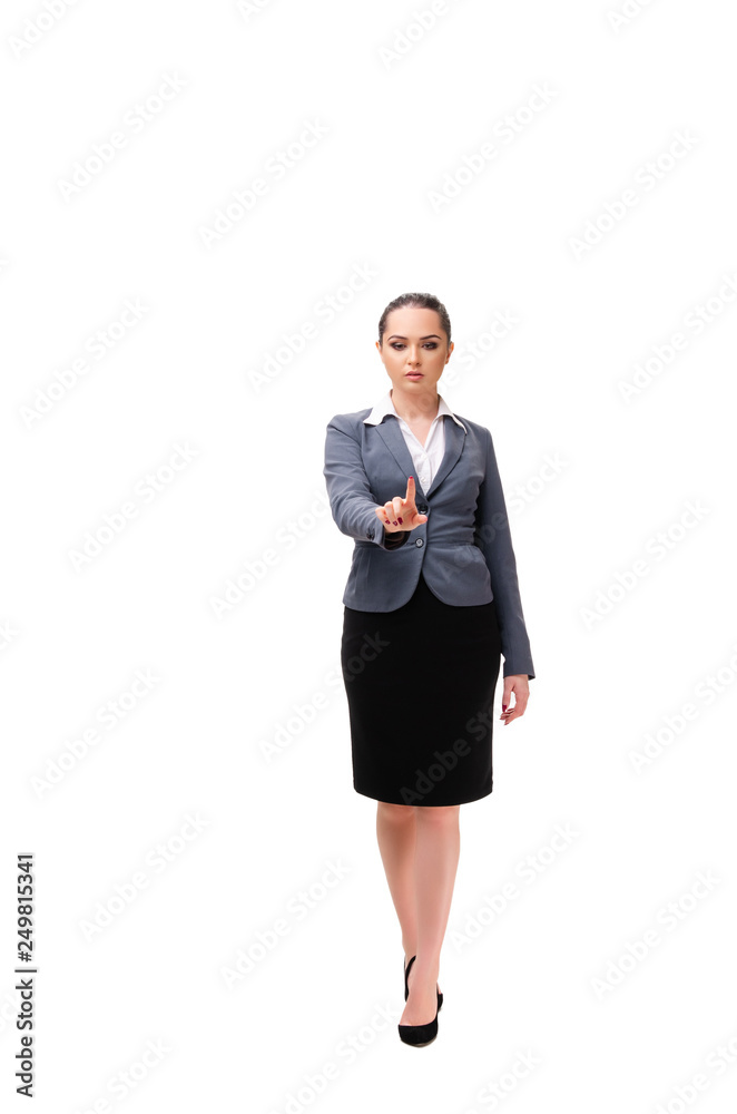 Young businesswoman isolated on white background Young businesswoman isolated on white background