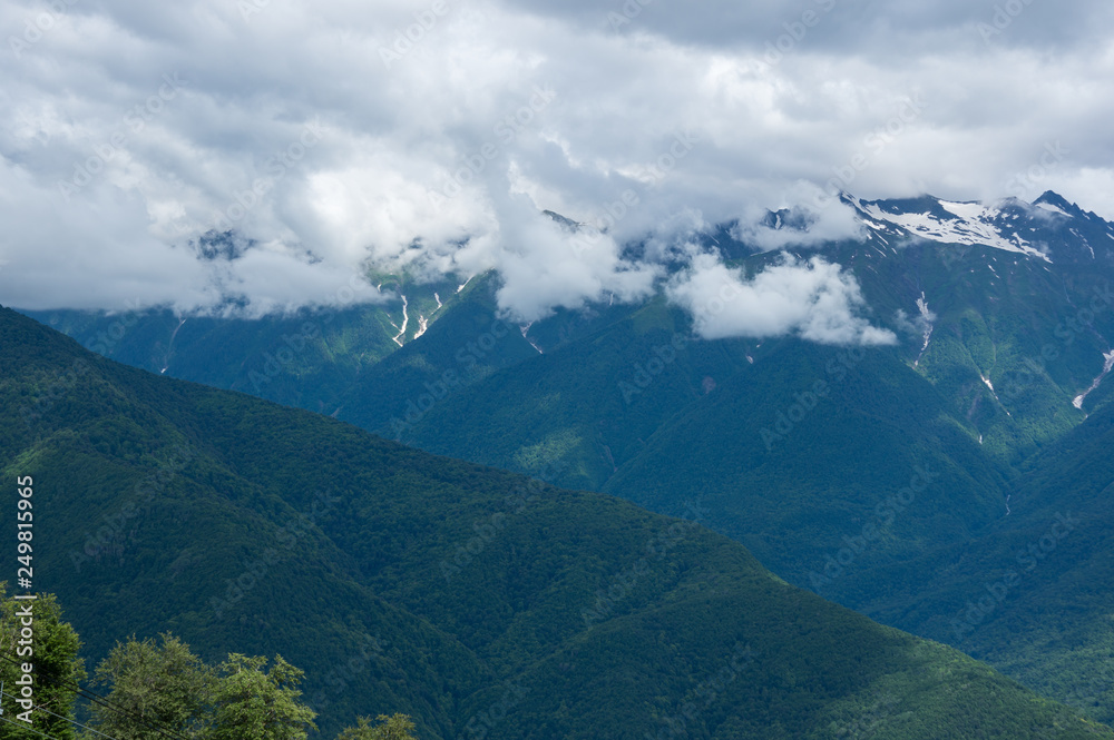 Obraz premium View of Caucasian mountains
