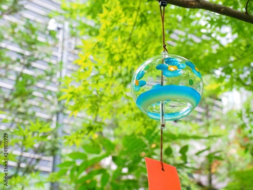 Nihinbashi Tokyo,Japan/Aug 19,2018:scenary of wind chime