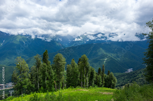 View of Caucasian mountains