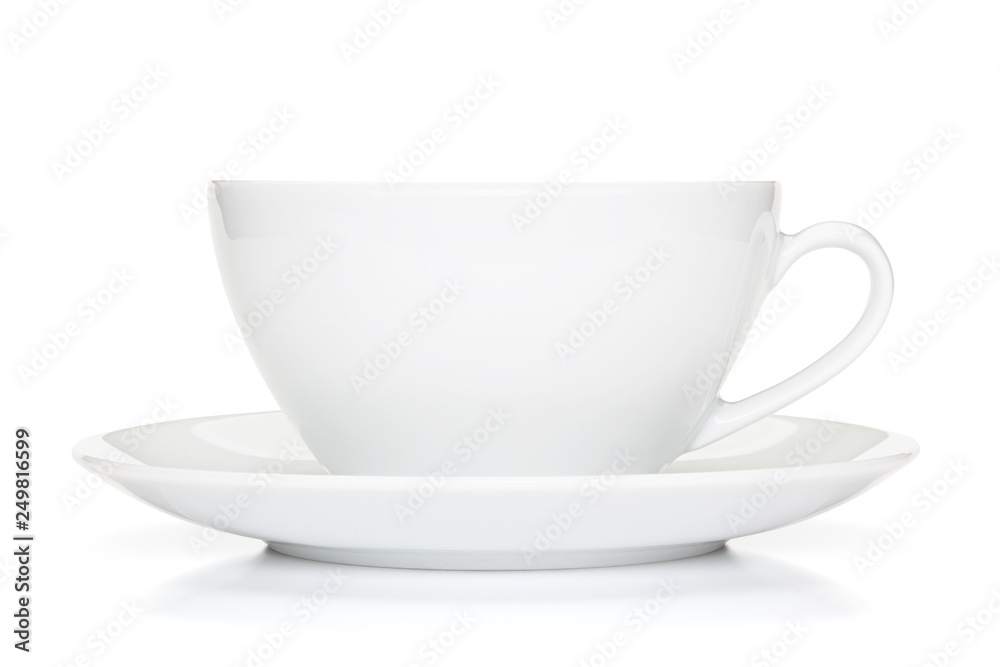 White coffee cup isolated on the white background. White coffee cup isolated on the white background.