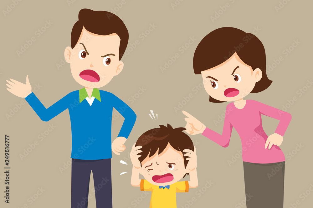angry dad and mom quarreling with sad son angry dad and mom quarreling with sad son
