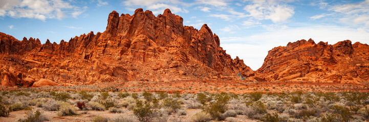 Crédence de cuisine Rouge Valley of Fire Sandstone Mountain Landscape  © Mcdonojj