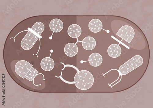 product, diseases, advantage, progress, cured, signal, smart, risk, opportunity, new, better, research, transfer, processor, microelectronic, circuit, different, vector, illustration, illness, check, 
