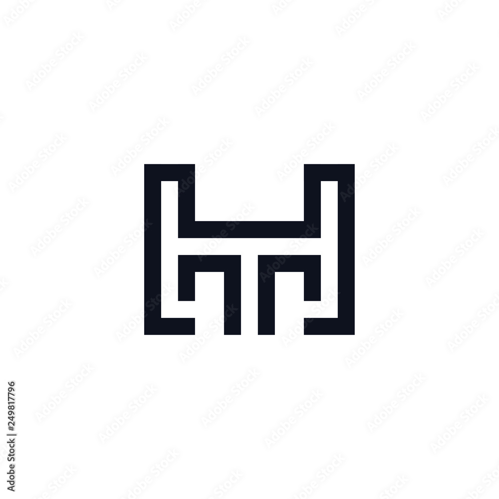 A chair logo design template. Awesome a chair with letter h & t logo. A chair with letter h & t lineart logotype. A chair logo design template. Awesome a chair with letter h & t logo. A chair with letter h & t lineart logotype.