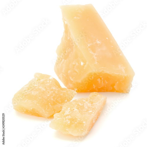 Obraz na płótnie shredded parmesan cheese isolated on white background cutout