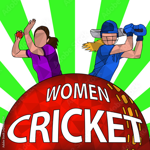 Cricket women poster  photo