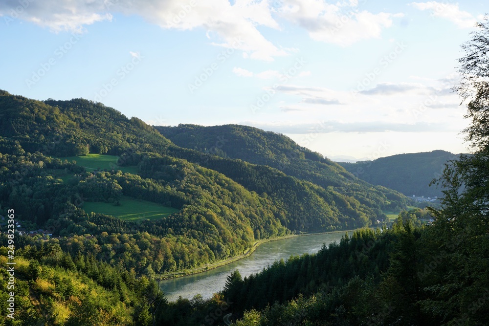 Klammletein und Holzschwemme in Grein in Österreich