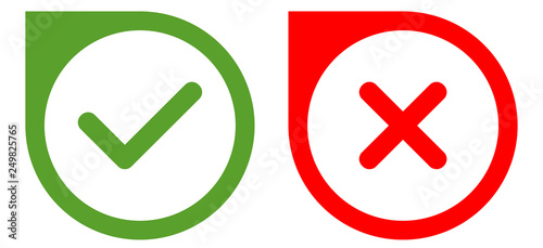 Accept and reject logos