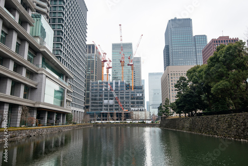 都市風景 東京 工事中のビル