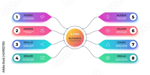 Step 3D infographic. Realistic circle graphic chart, round business graph layout, step presentation. Vector 3D workflow banner