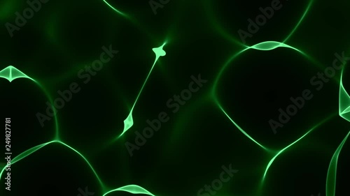 Green Dark Caustics Fluid Flowing Abstract Motion Background 3