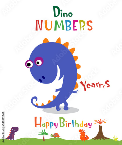 Number 9 in the form of a dinosaur