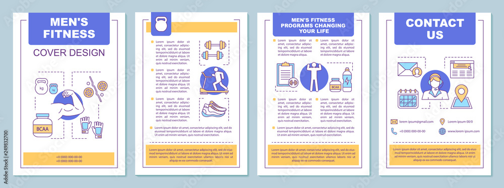 Bodybuilding brochure template layout