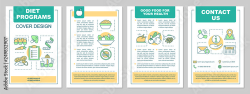 Healthy nutrition brochure template layout