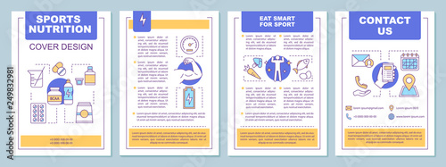 Sports nutrition brochure template layout