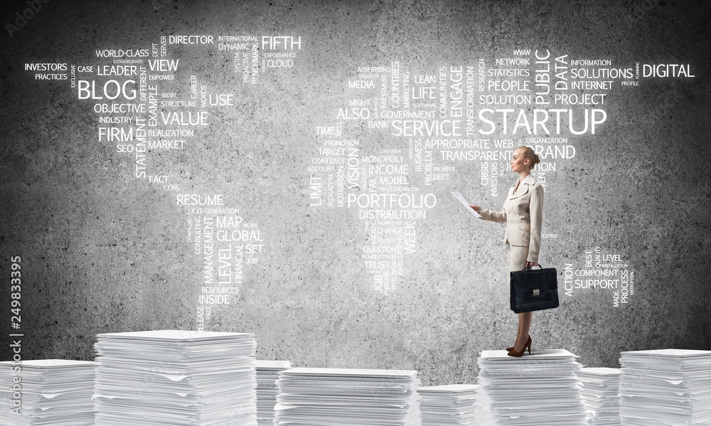 Successful confident business woman in suit. Successful confident business woman in suit.