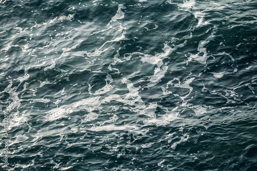 Sea water waves, ocean surface background, abstract aqua or liquid texture