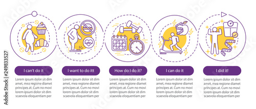 Weight lose vector infographic template