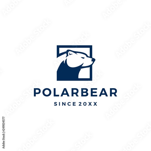 polar bear logo vector icon illustration