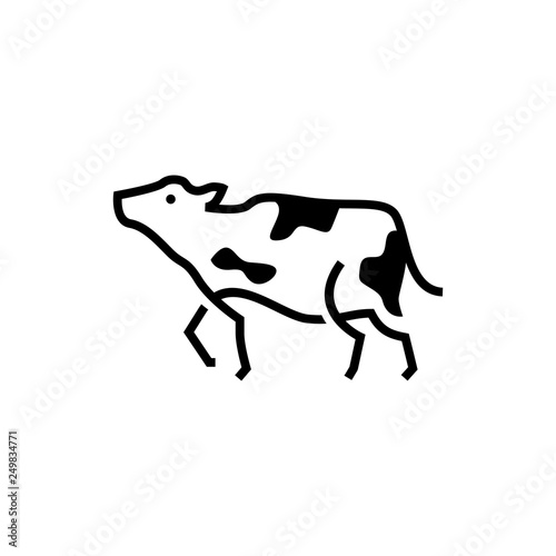 cow logo vector icon illustration